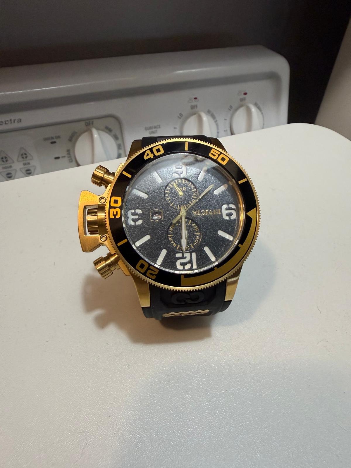 Invicta mens watch (gold/black) photo